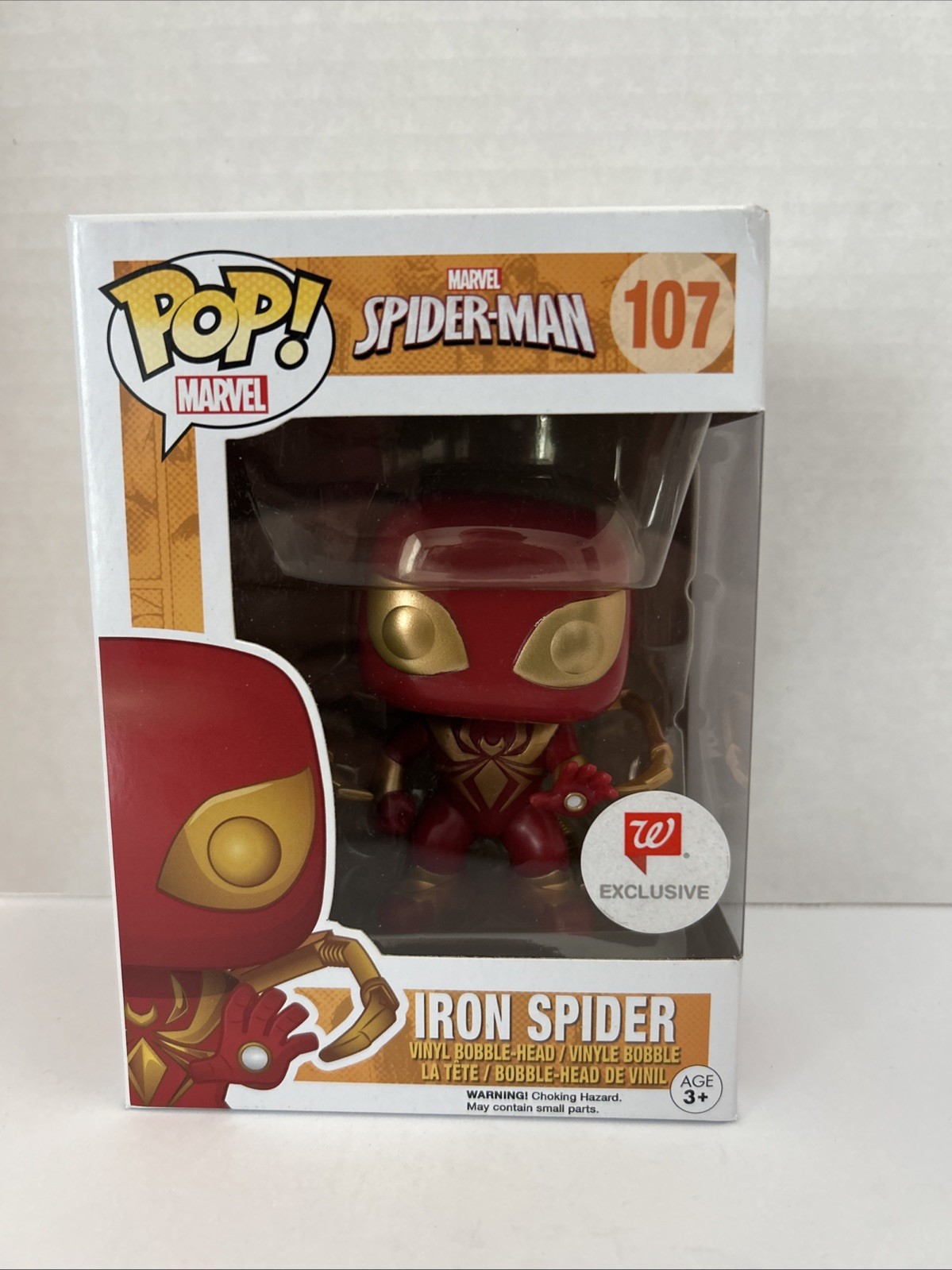 Funko Pop! Vinyl: Marvel Iron Spider Exclusive #107 Spider-Man Mint w/Protector