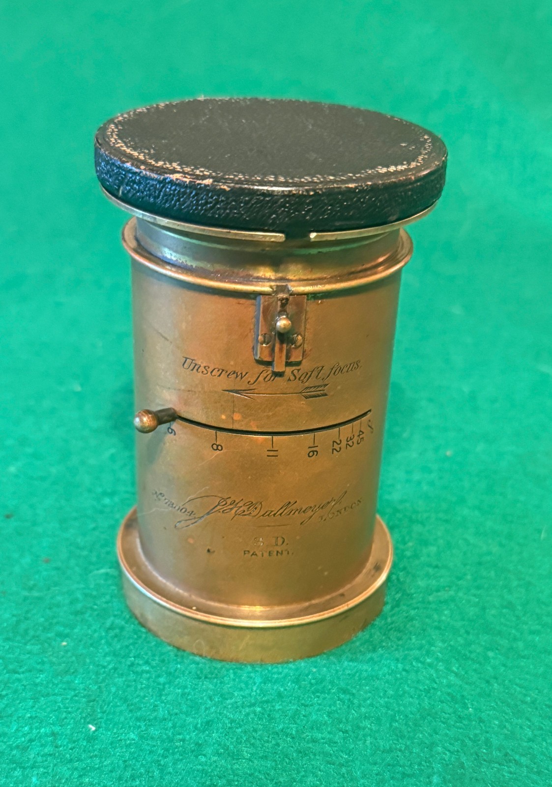 Dallmeyer 3D Patent Portrait Petzval Lens 12.5" f/6 Soft Focus 5x7 8x10 Brass