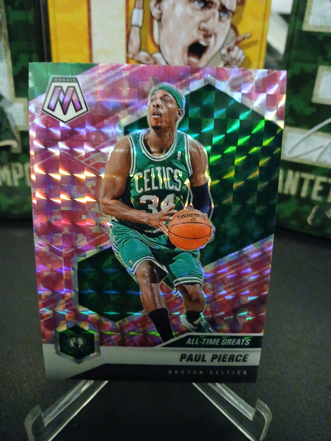Paul Pierce 2020-21 Panini Mosaic Pink Camo Prizm #285