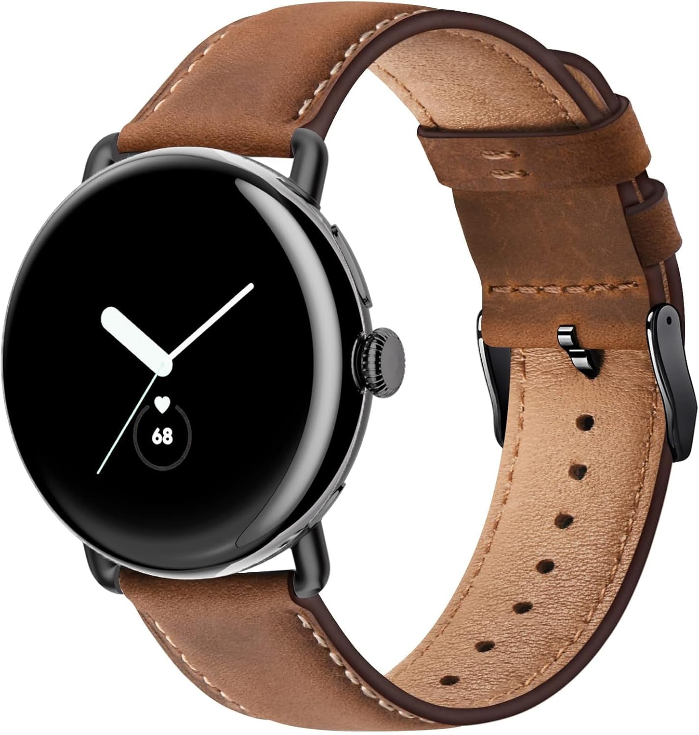 Top Grain Leather Strap Compatible with Google Pixel Watch 4 45mm