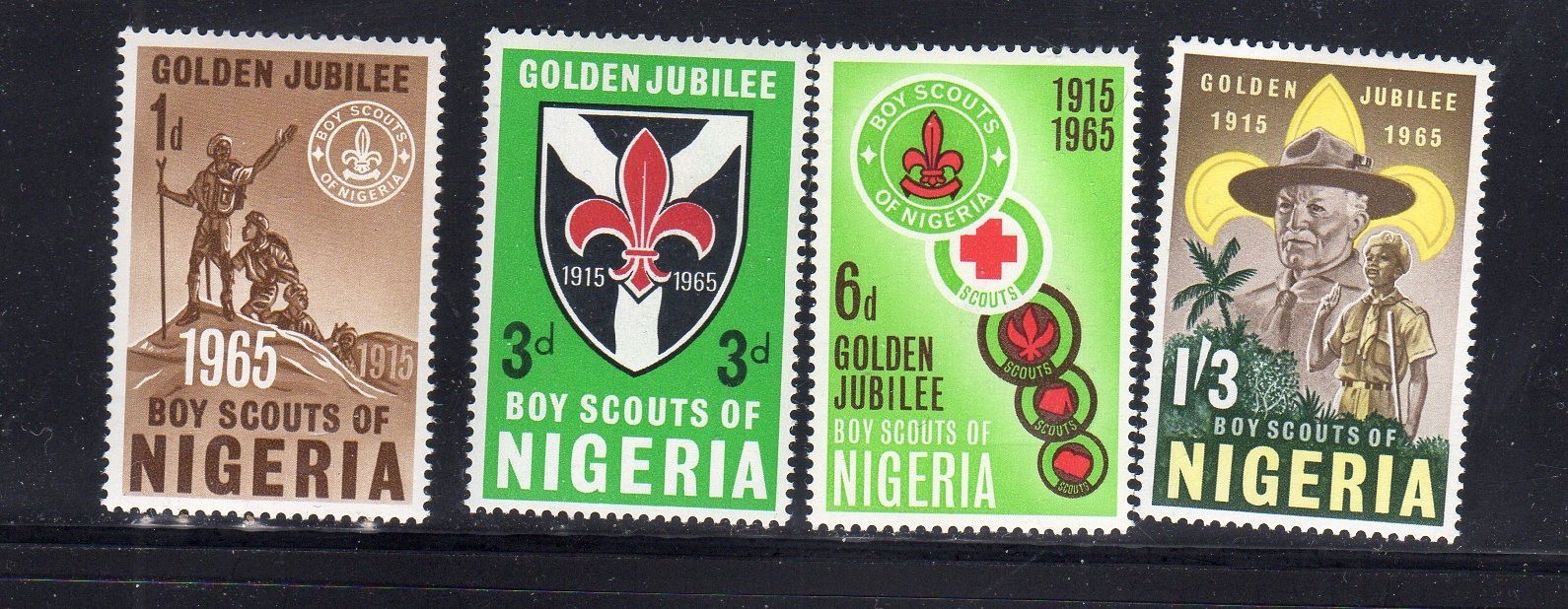NIGERIA #169-172 1965 NIGERIAN BOY SCOUTS MINT VF NH O,G 