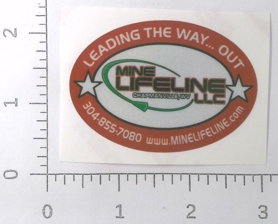 Vintage Mine Lifeline LLC Chapmanville West Virginia Coal Mine Sticker Decal