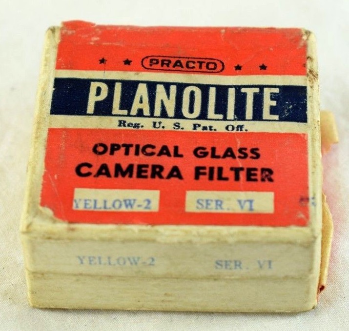 Vintage Original Planolite Optical Glass Filter Series VI Practo  Red & Yellow