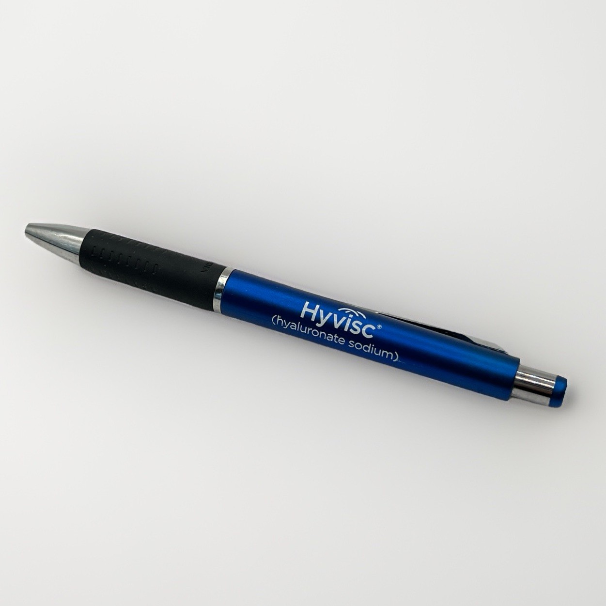HYVISC Hyaluronate Sodium Blue Silver Blk Grip Drug Rep Pharmacy Pen Works RARE