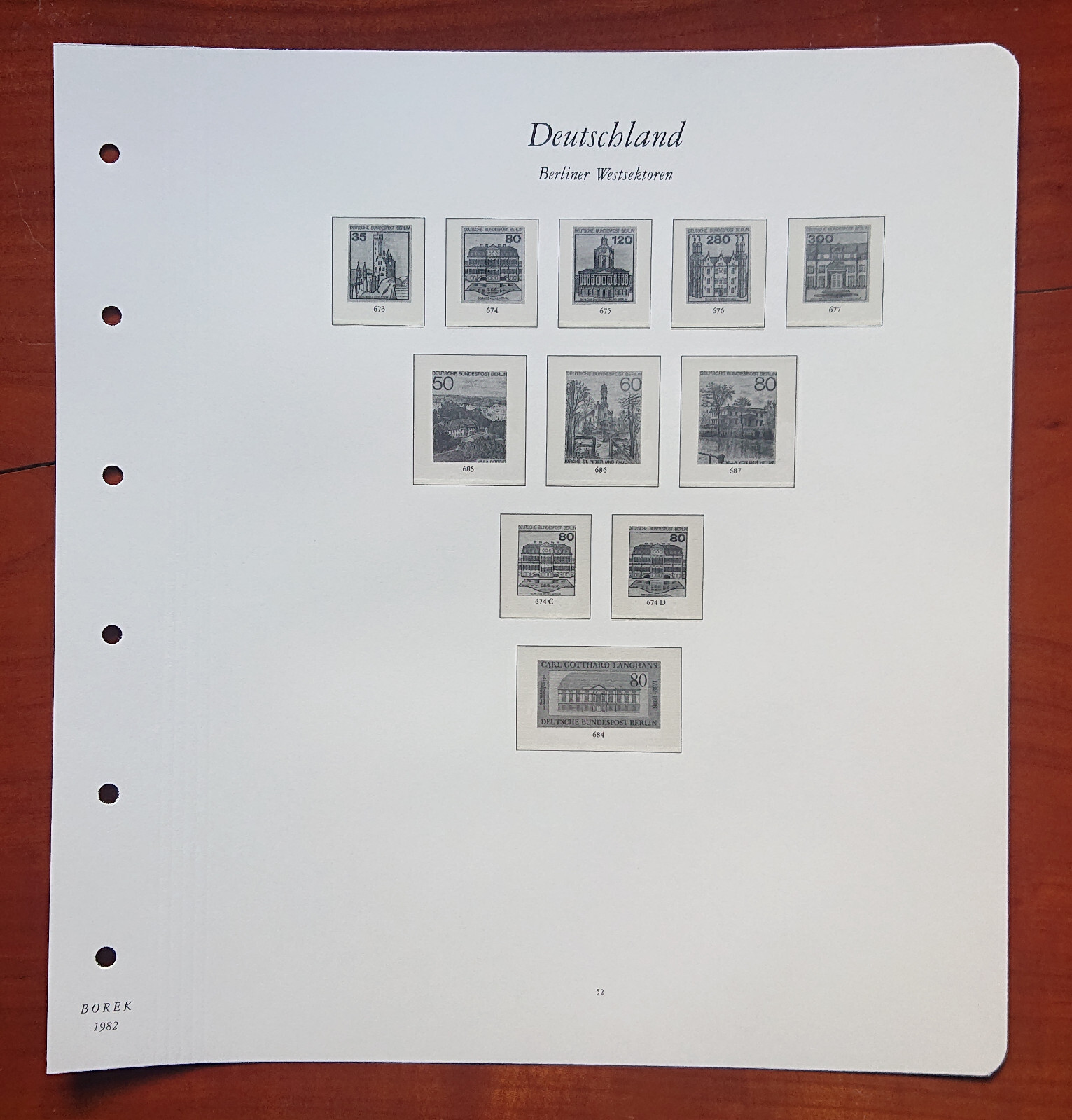 Vordruckblatt Berlin Westsektoren Borek 1982 S.S.52 Building Architecture