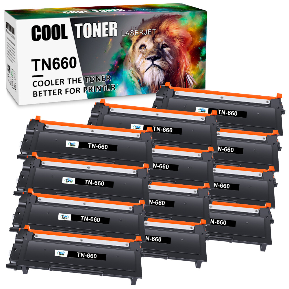 12PK TN-660 TN630 Toner Compatible With Brother TN660 HL L2360DW L2365DW 