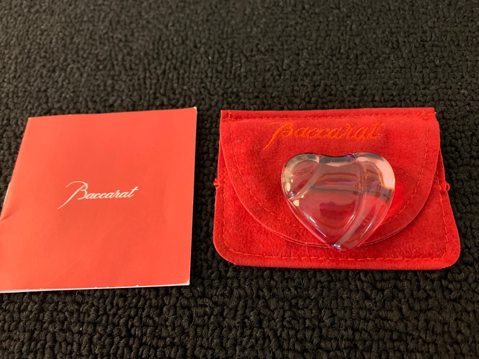 Crystal Pink Heart Brooch by Baccarat