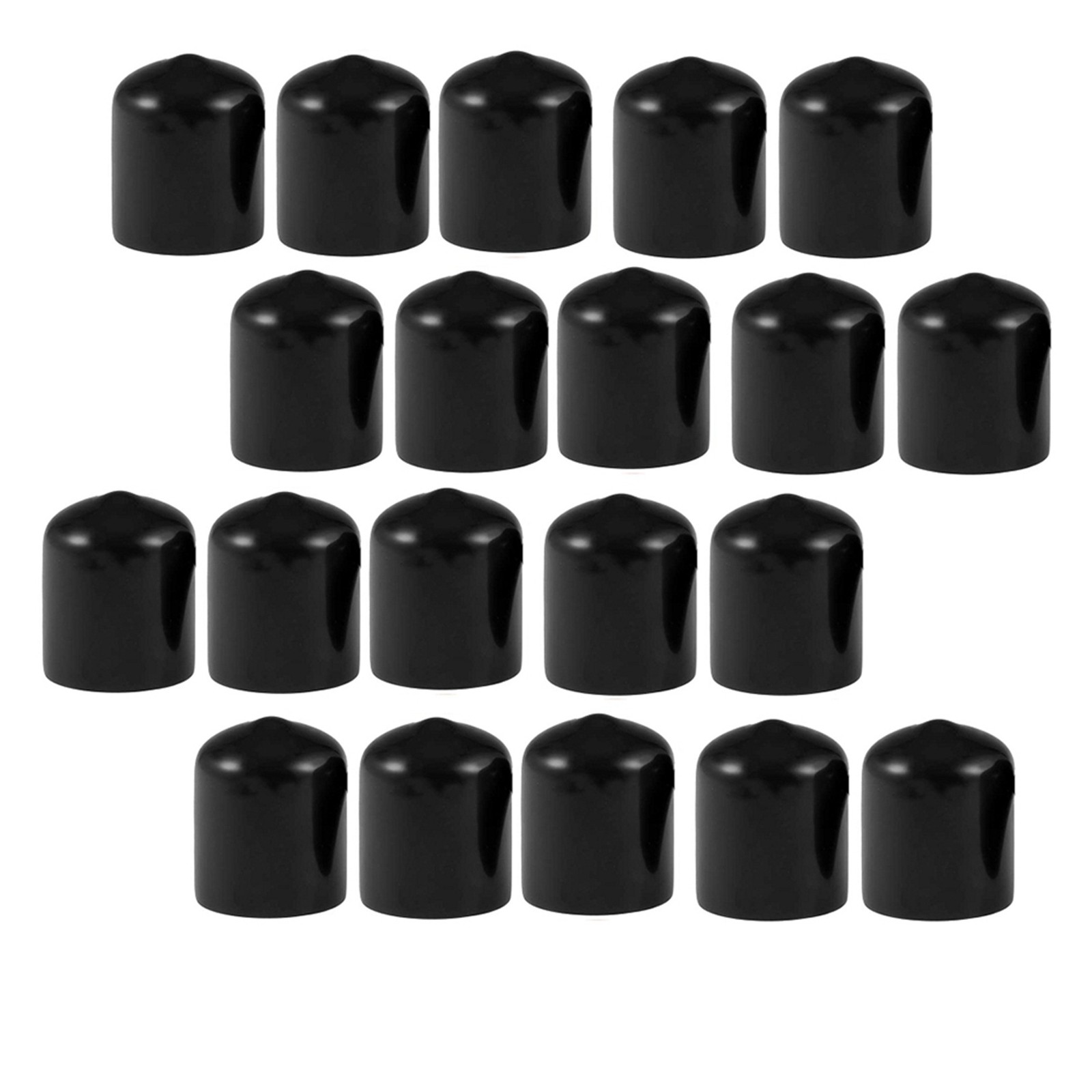 40Pcs Rubber End Caps 19mm ID PVC Round Tube Bolt  Cover Screw Thread9899