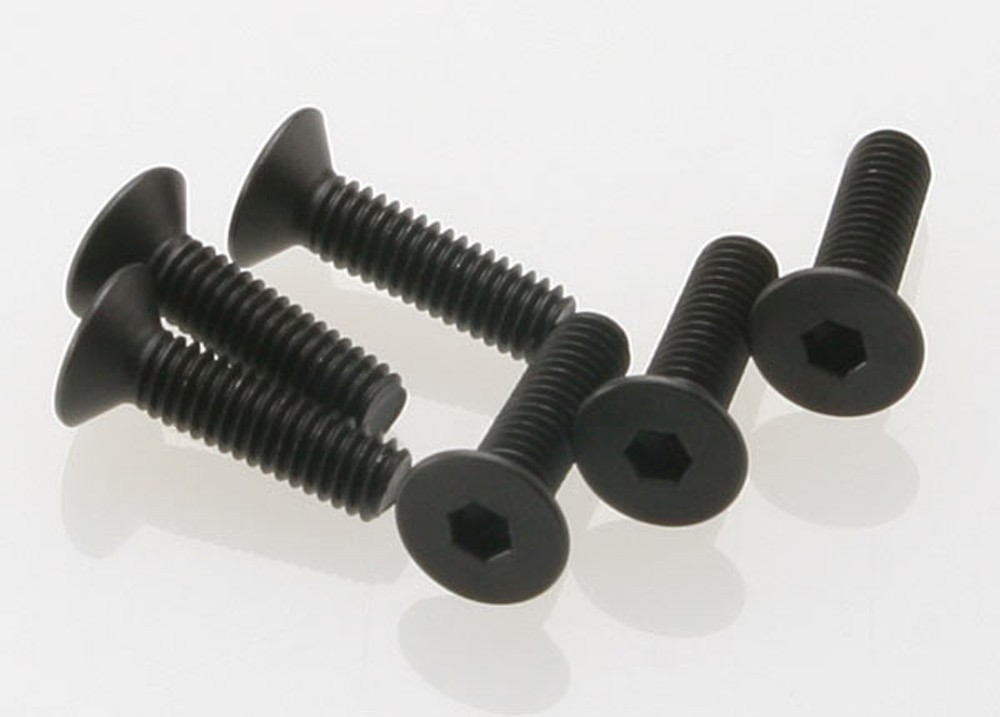 Traxxas 1/10 Stampede 2WD XL-5 6 COUNTERSUNK MACHINE SCREWS - 4X15MM HEX DRIVE