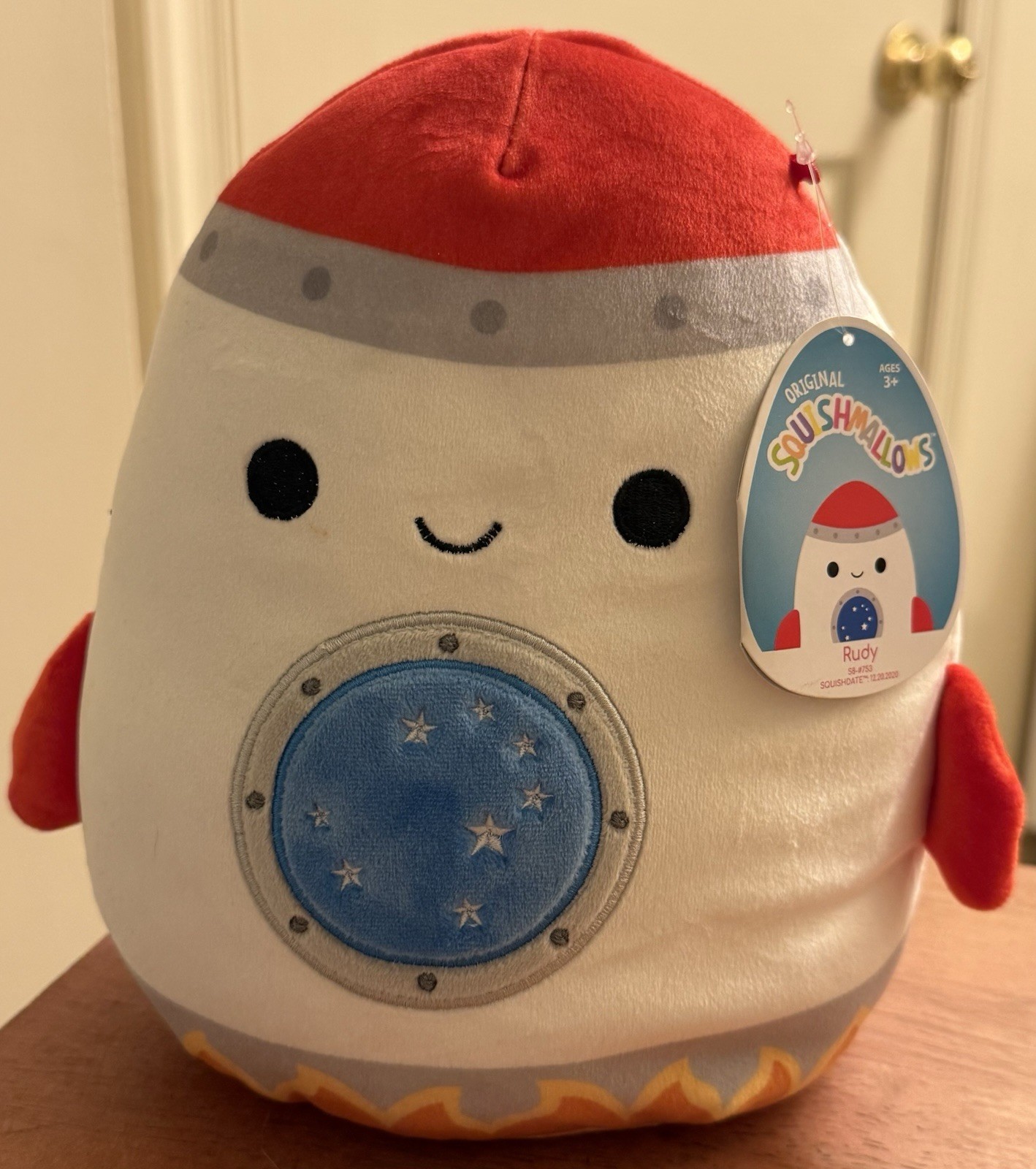 Squishmallow Rudy Rocket Spaceship Plush Doll Stuffed 8”