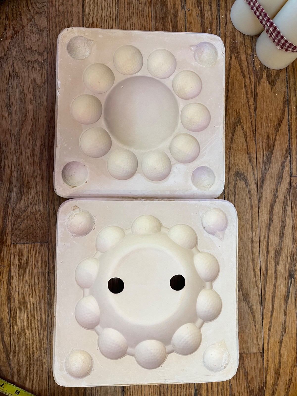 Vintage Ceramic Slip Casting Mold Golfball Ashtray Holland mold 1240