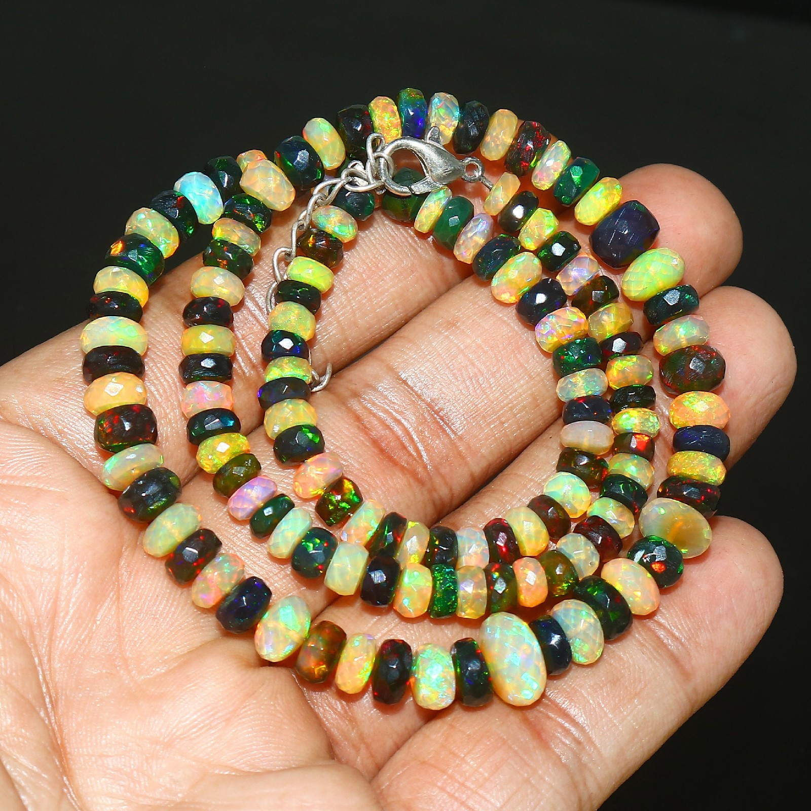 Natural Opal Beads Rondele Opal Beads Wedding Necklace Gift For Friend 7165