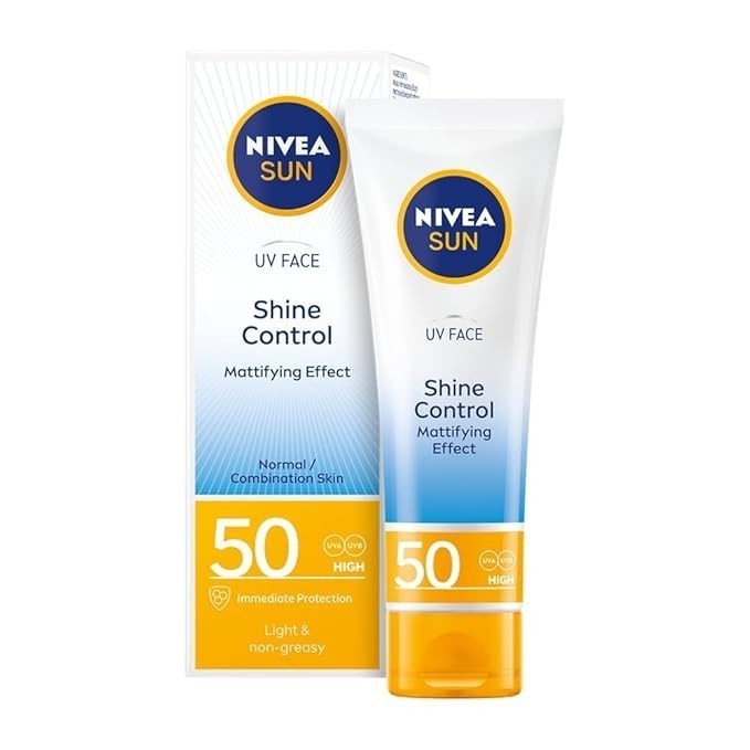 NIVEA UV Face Shine Control SPF50 | UVA/UVB Protection | Anti-Ageing Care | 50ml