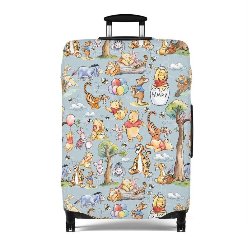 Winnie the Pooh Luggage Cover – Hundred Acre Woods Travel Protector, Cute Disney