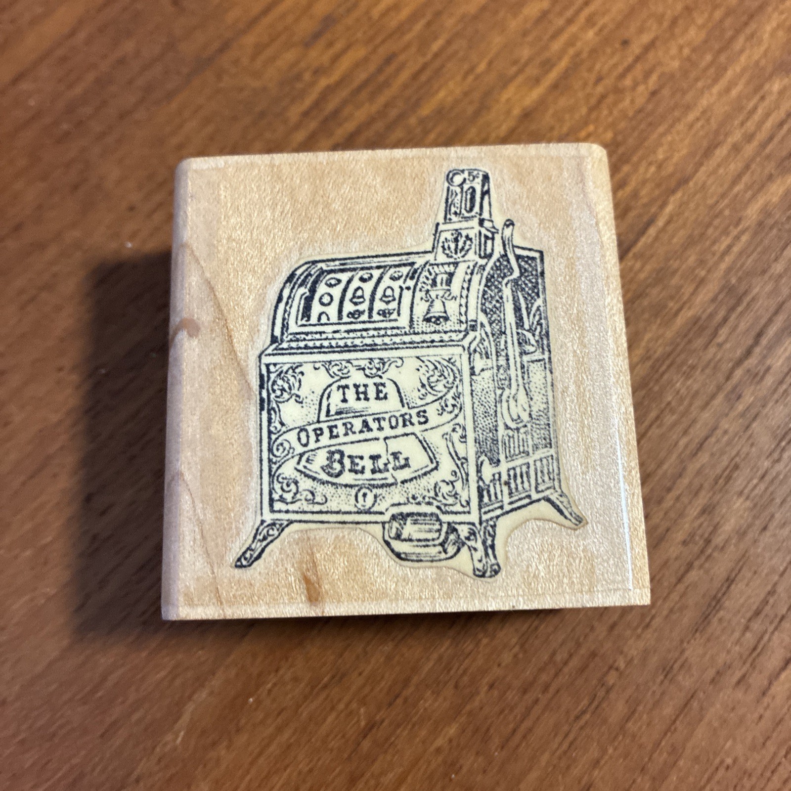 Vtg The Operators Bell Rubber Stamp Slot Machine Casino Antique Las Vegas
