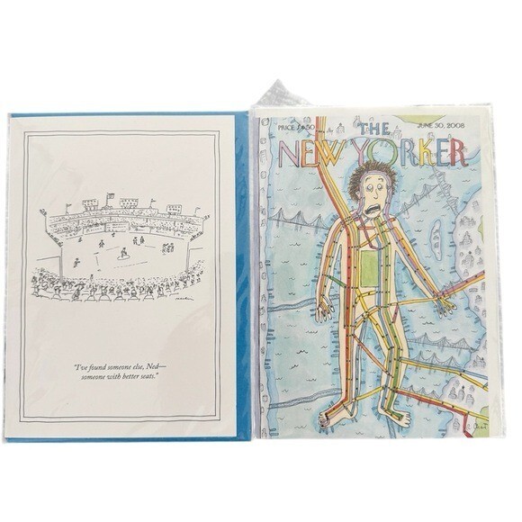 2 x The New Yorker Magazine Cover Art Print Greeting Cards 2008