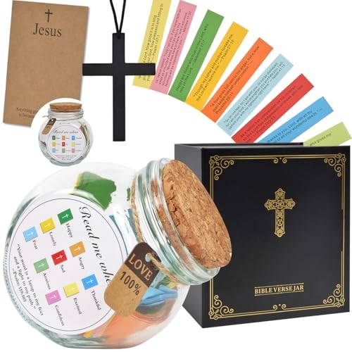 Bible Verse Jar - Read Me When Bible Verses Jar, Christian Religious Gifts for 