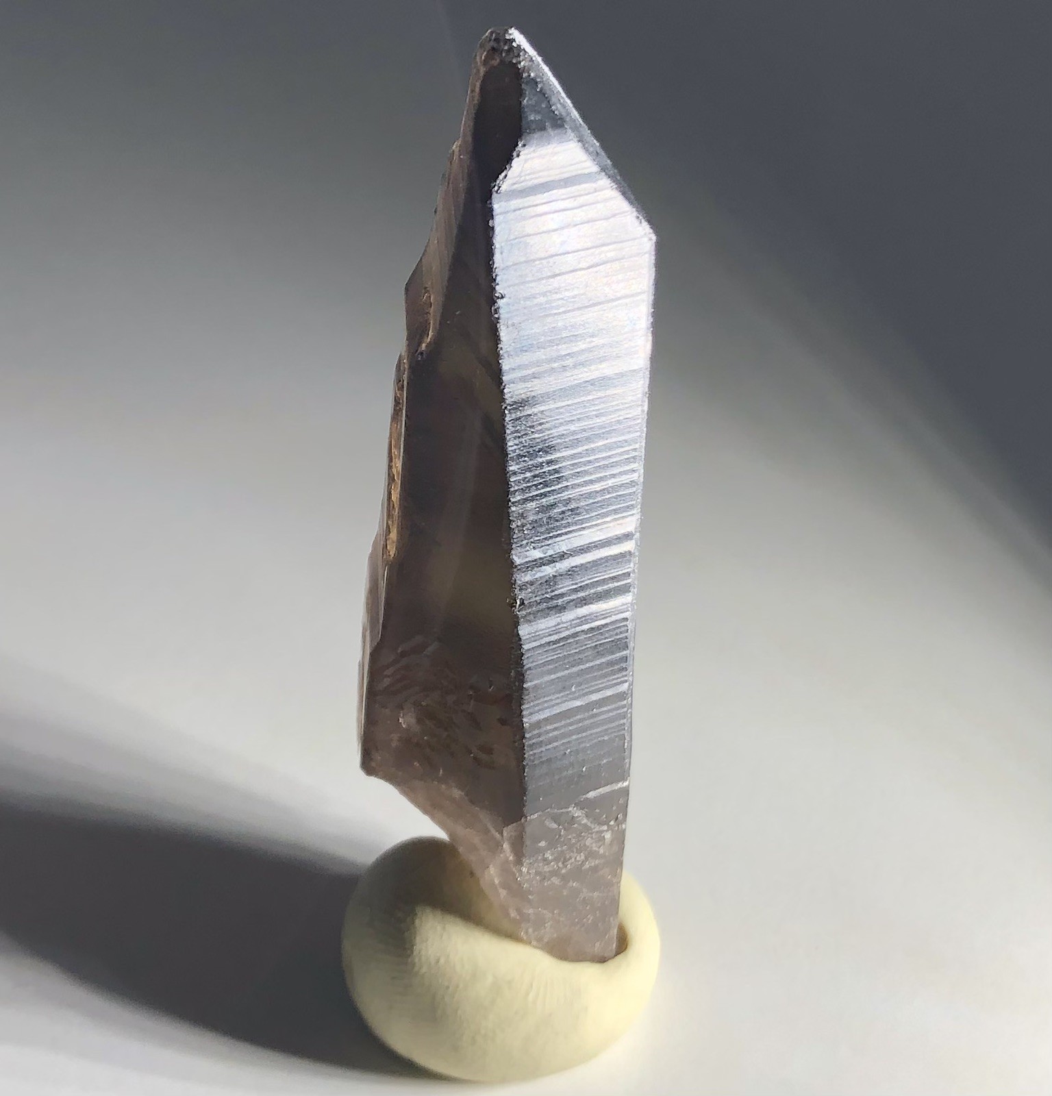 Lustrous Smoky Quartz Crystal Point Raw Rough Matrix Cluster Specimen +gift