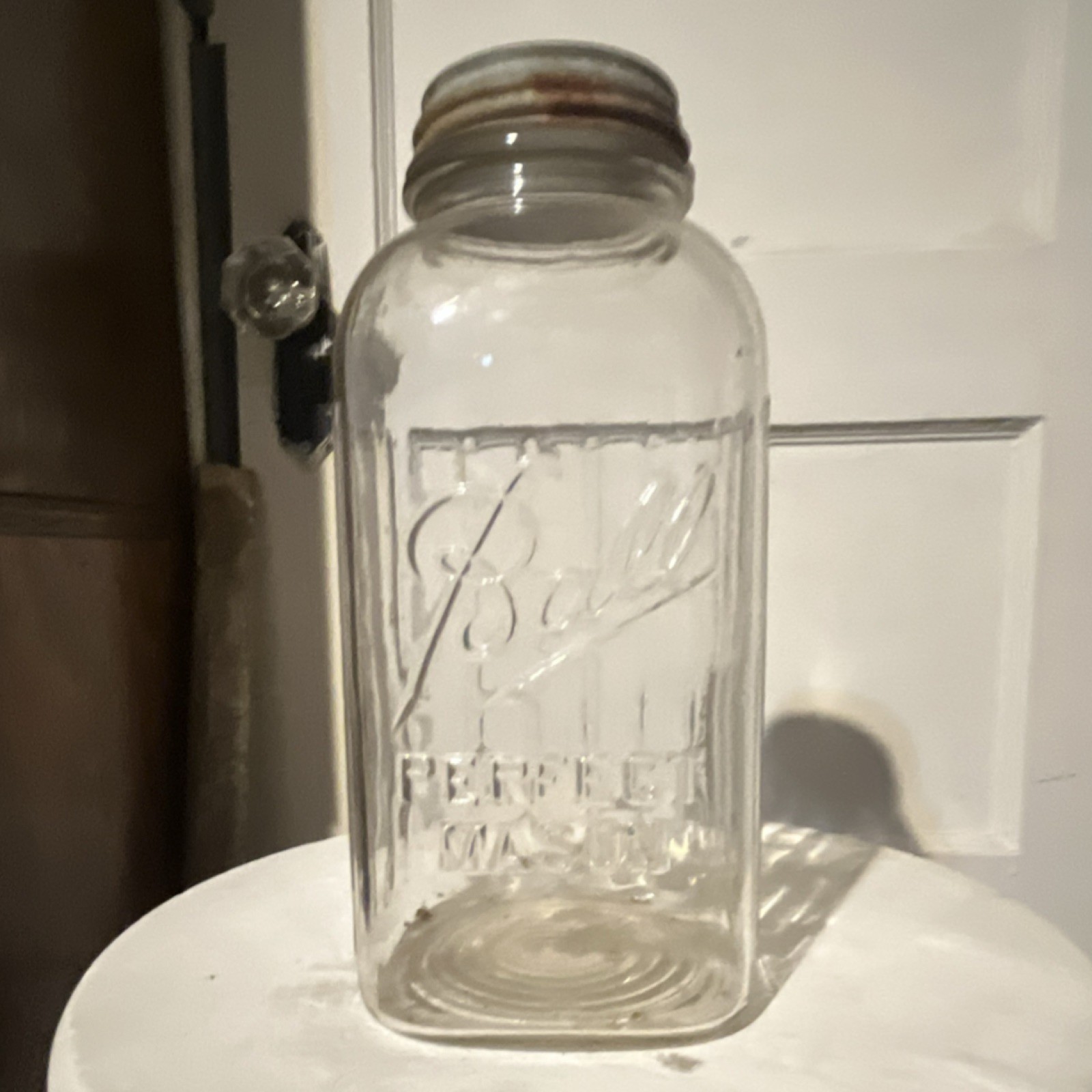 BALL Perfect Mason Clear Glass Collectible Jar Vintage Bottle Type