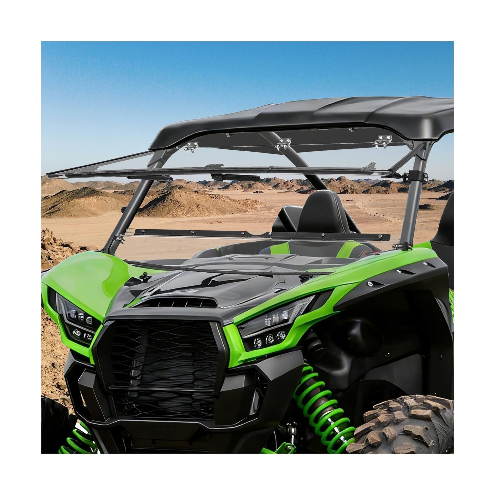 StarknightMT Teryx KRX 1000 Flip Windshield Scratch Resistant 2-in-1 Windshie...
