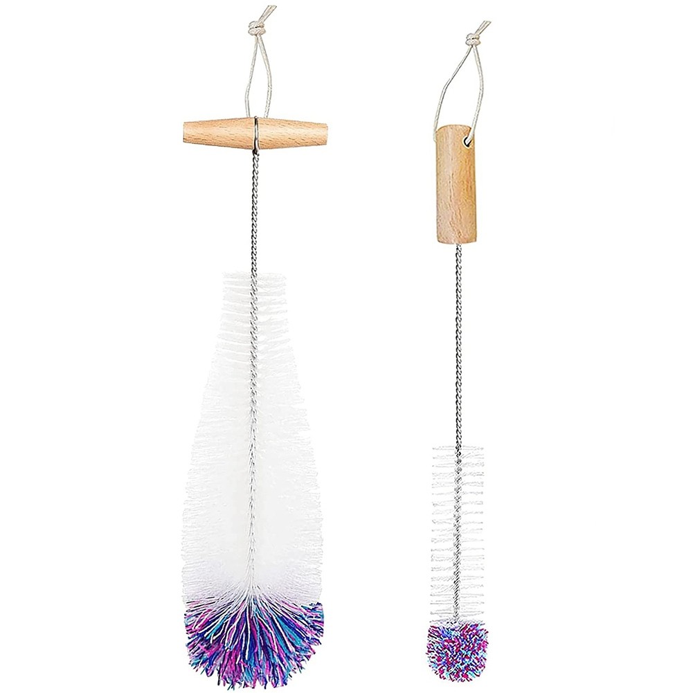 Bottle Brush for Glass Bottles, Bottle Cleaner, Pack of 2 Cleaning Brushes,2691