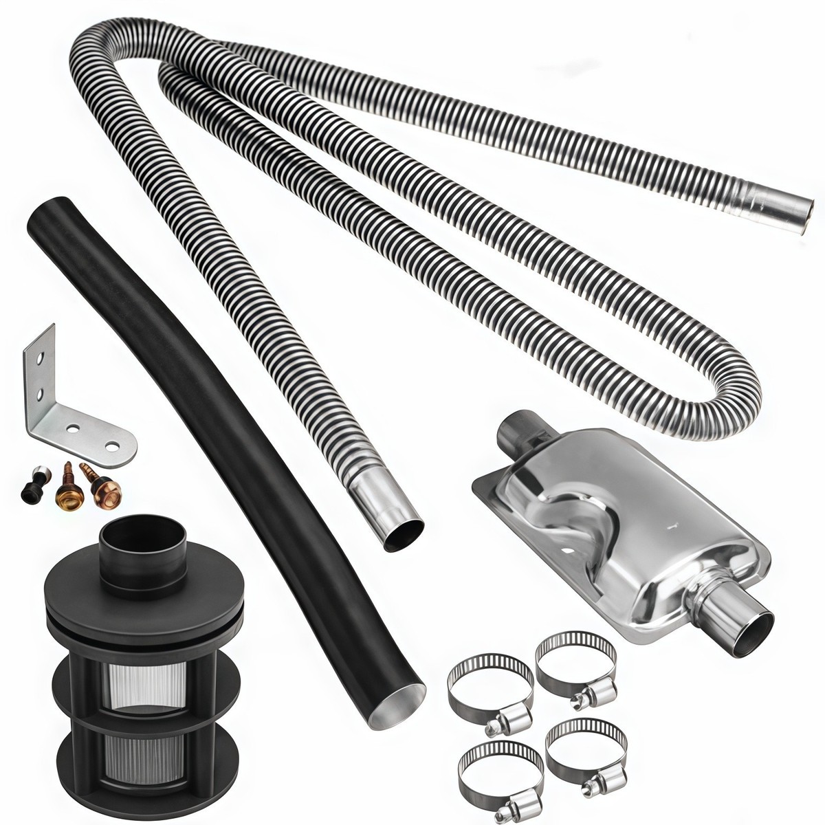25mm Exhaust Kit Four-piece Set Includes Muffler For Parking Heater Installation