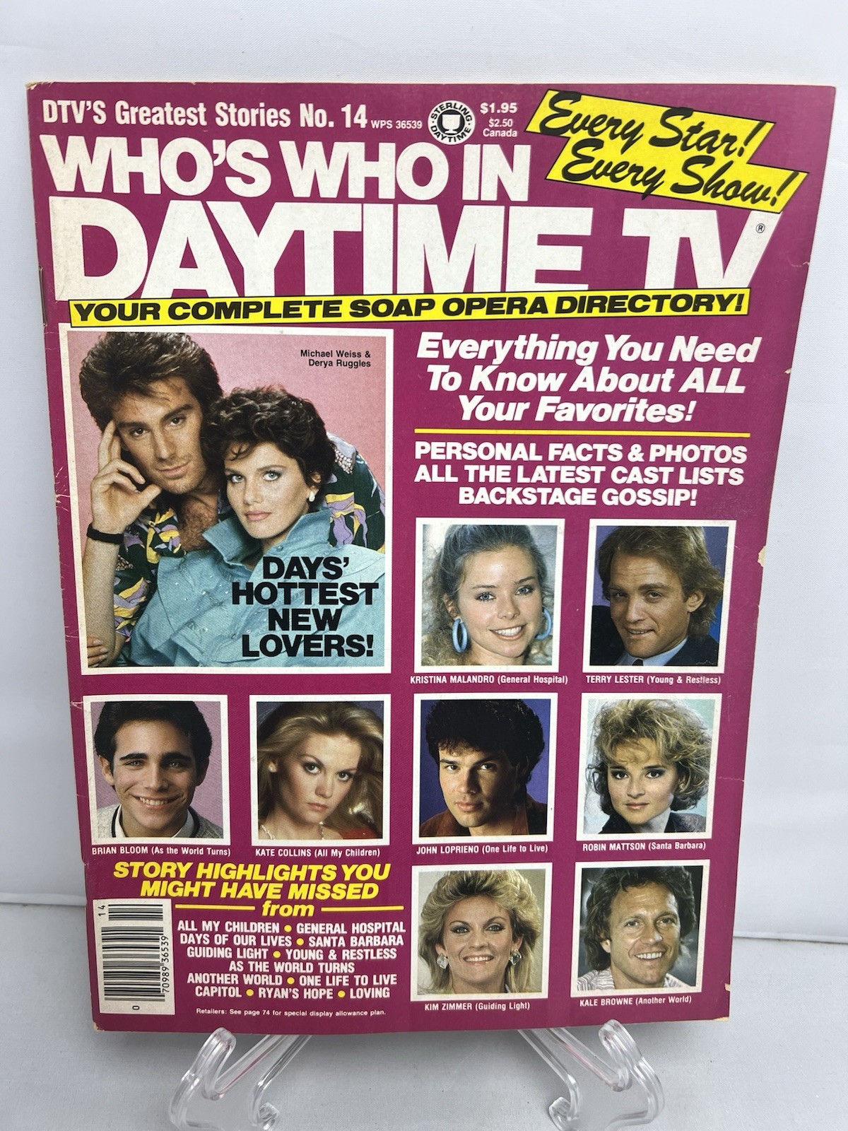 VTG 1986 Daytime TV Presents Who's Who In Soap Opera Directory Magazine No. 14