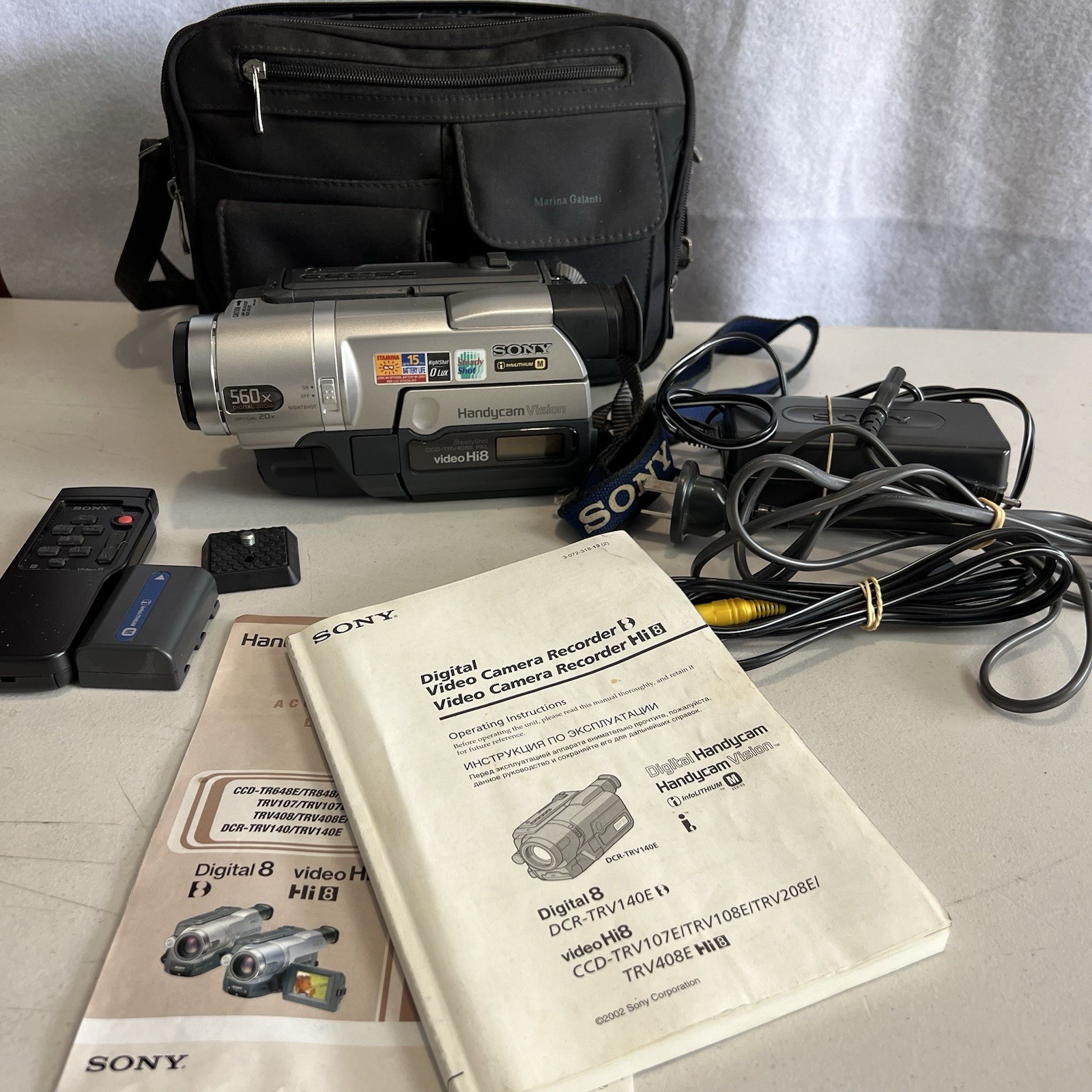 Sony DCR-TRV480 Digital-8 Camcorder Record Transfer Play Hi8 8MM TESTED WORKING