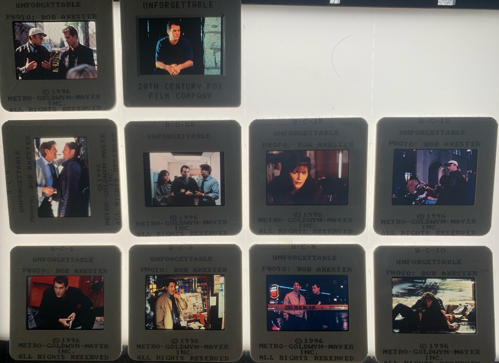 UNFORGETTABLE Ray Liotta Linda Fiorentino 1996 35mm Publicity Slides x10