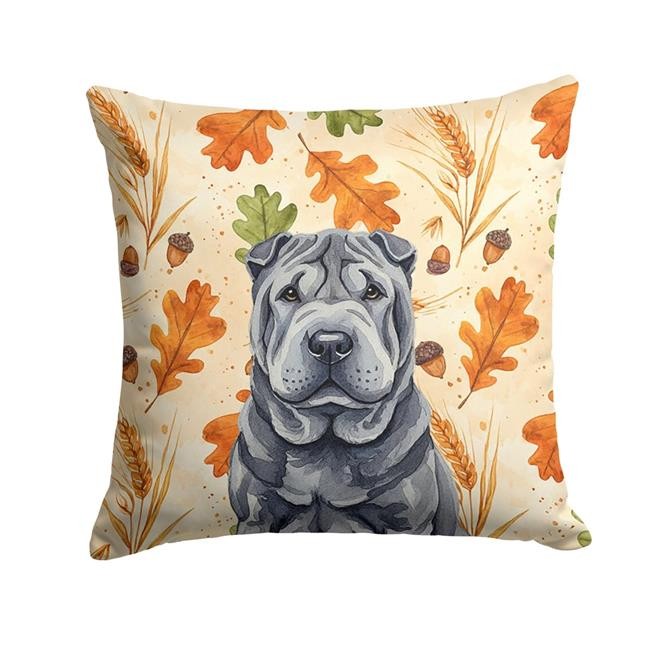 Carolines Treasures WDK8007PW1414 14 x 14 in. Black Shar Pei Heirloom Fall Th...