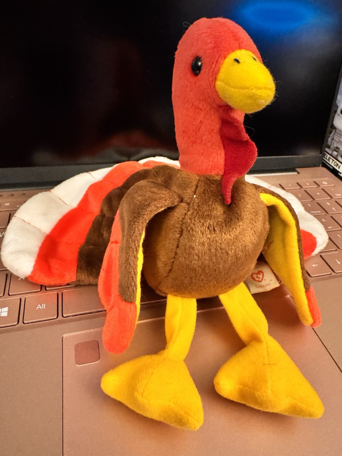 Ty Beanie Babies "Gobbles" The Turkey Plush