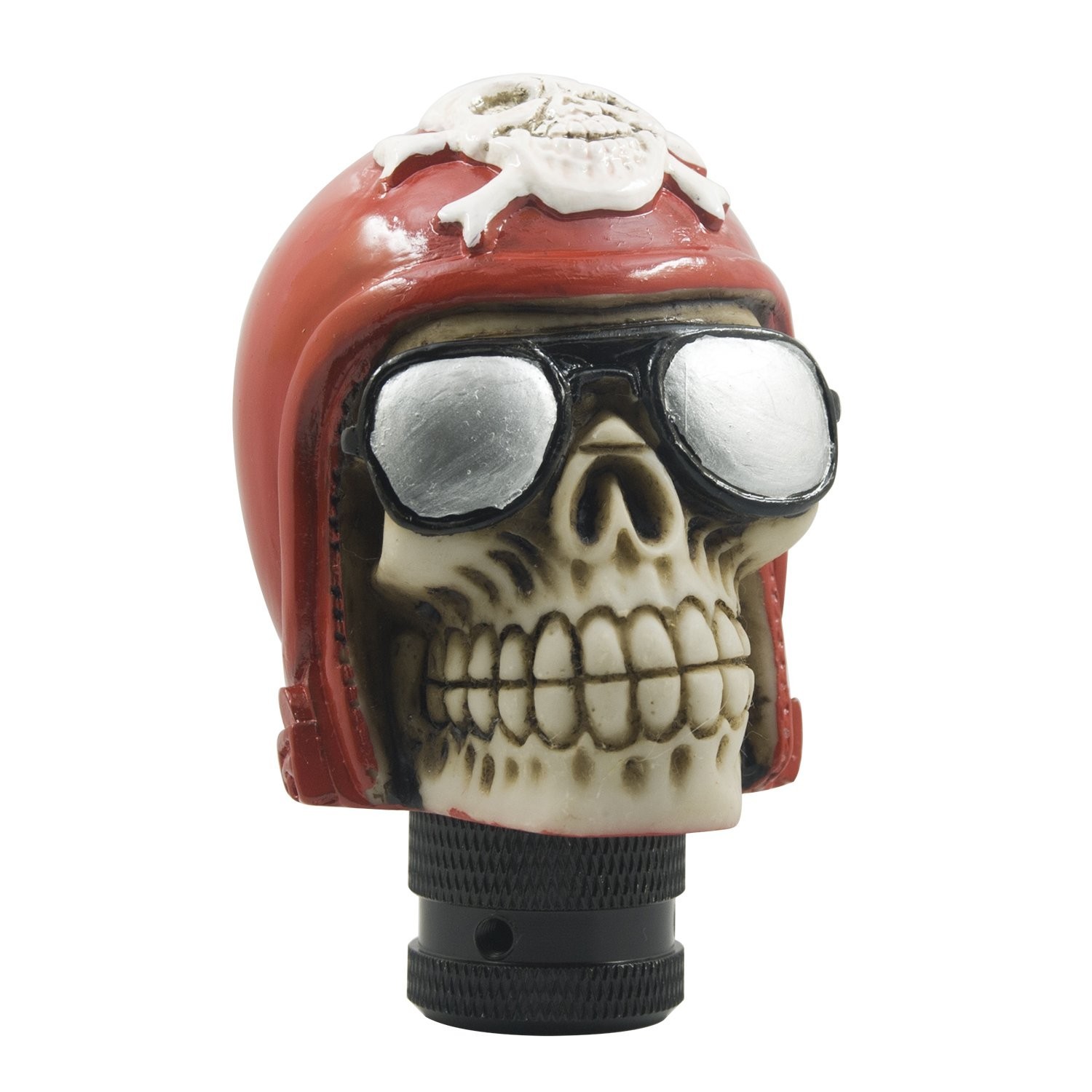 Red Pirate Skull Manual Automatic Gear Shift Knobs Red