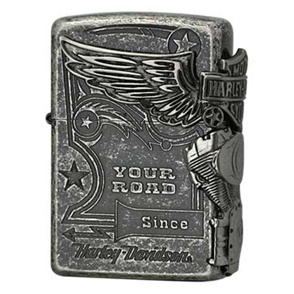 Harley Davidson Zippo Lighter Japan Limited Silver Collectible Used
