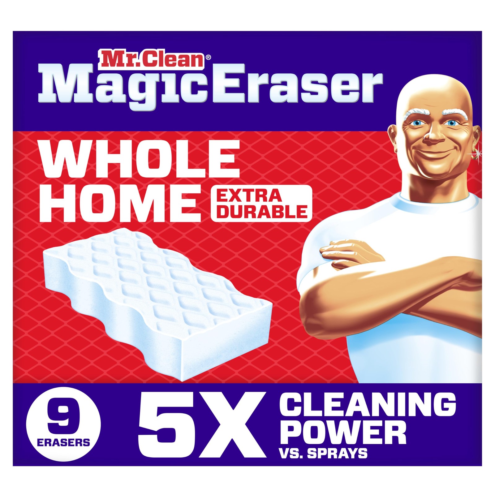 Procter & Gamble 22880CT Magic Eraser, 4.6 X 0.9, 2.2" Thick, White, 9/box, 2