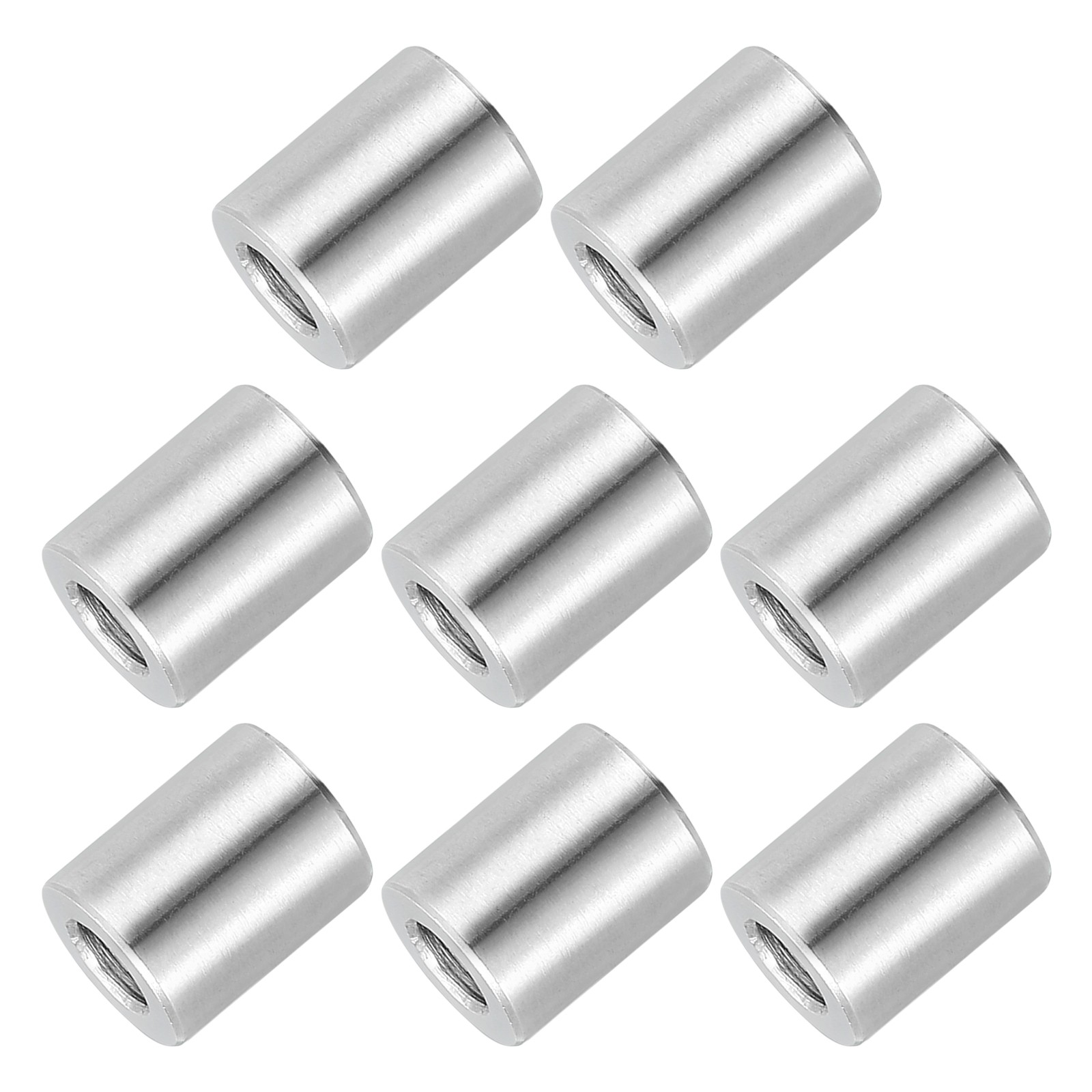 8Pcs 304 Stainless Steel Spacers, 6mm ID x 12mm OD x 15mmL for M6 Screws