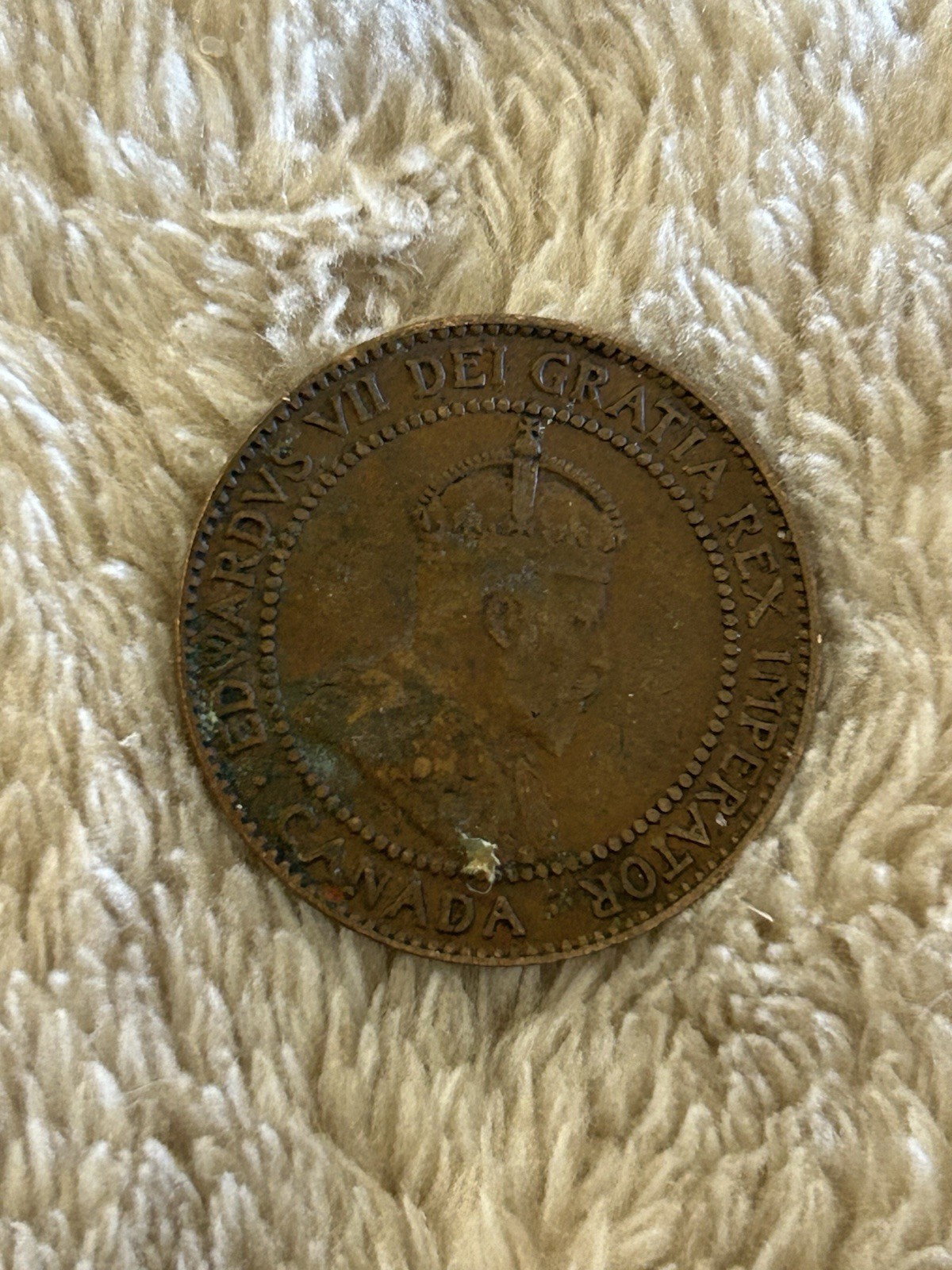 1910 Canada Large Cent Bronze Coin King Edward VII