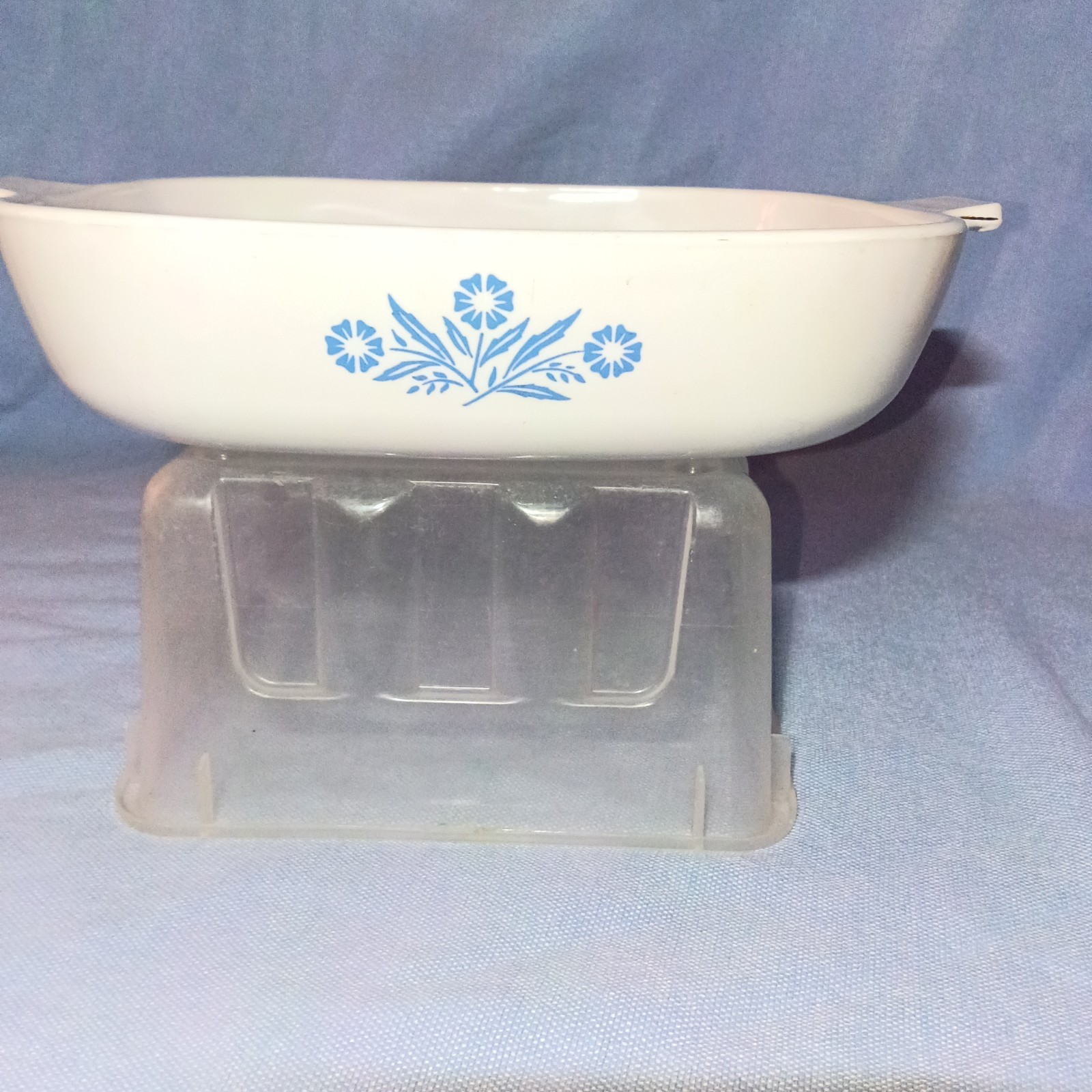 Corning Ware Blue Cornflower 1QT Casserole Dish No Lid Made in USA Vintage.