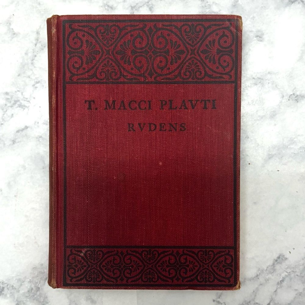 RUDENS by Plautus 1958 Latin/English intro notes classics ancient red vintage
