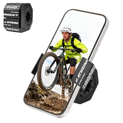 Bike Phone Holder, Motorcycle Phone Mount, Aluminum Alloy Bicycle Black