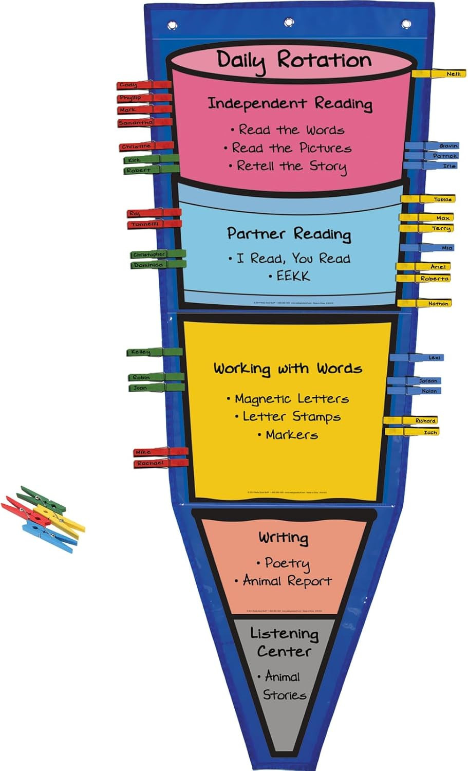 Writing Process Clip 'N' Track Pocket Chart - 1 Multi-Item Kit