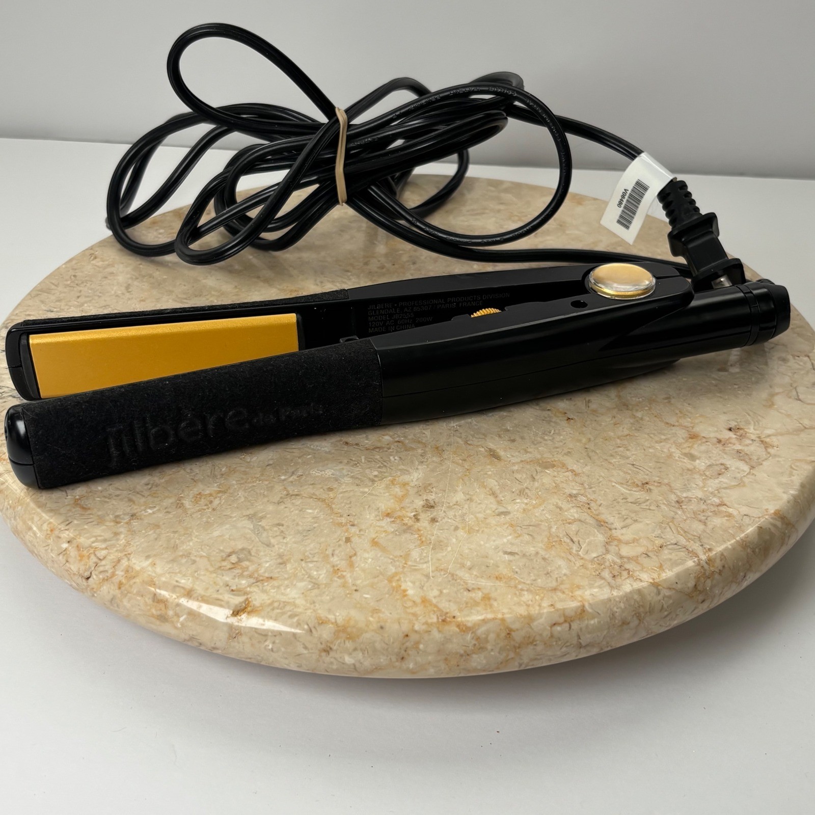Jilbere Professional Ceramic Hair Straightener Flat Iron Black Yellow