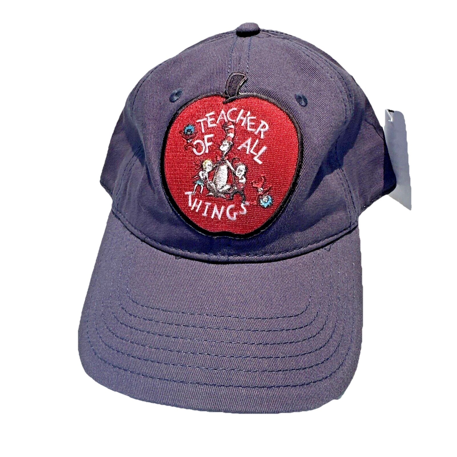 NEW Universal Studios Dr. Seuss Hat ‘Teacher of All Things’ in Navy - Red