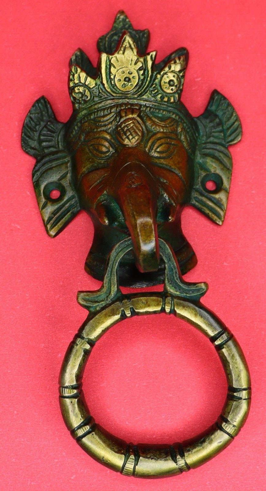 Elephant Shape Door Knocker Antique Vintage Style Handcrafted Brass Doorbell