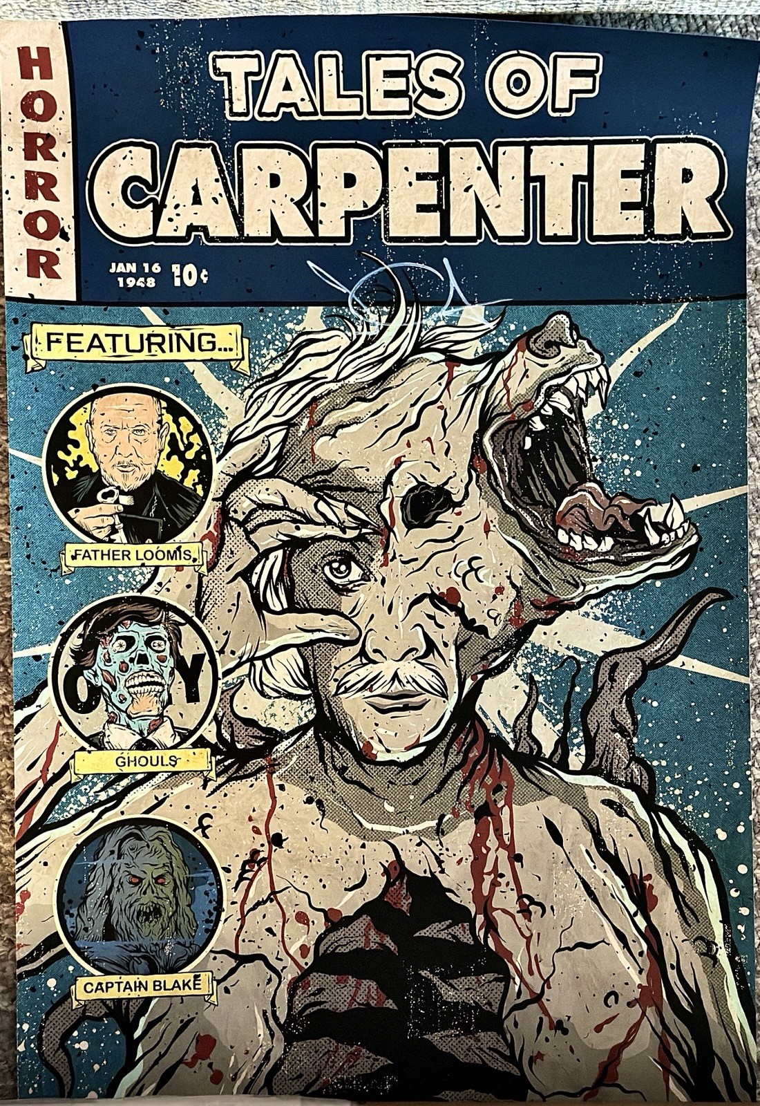 John Carpenter Signed Comic Poster