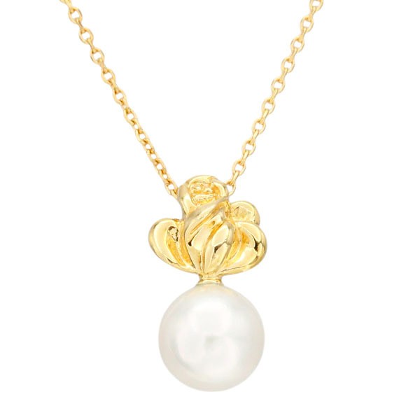 TASAKI Pearl Necklace 50cm 7mm Pearl K18YG Akoya Pearl Yellow Gold H sh Women s