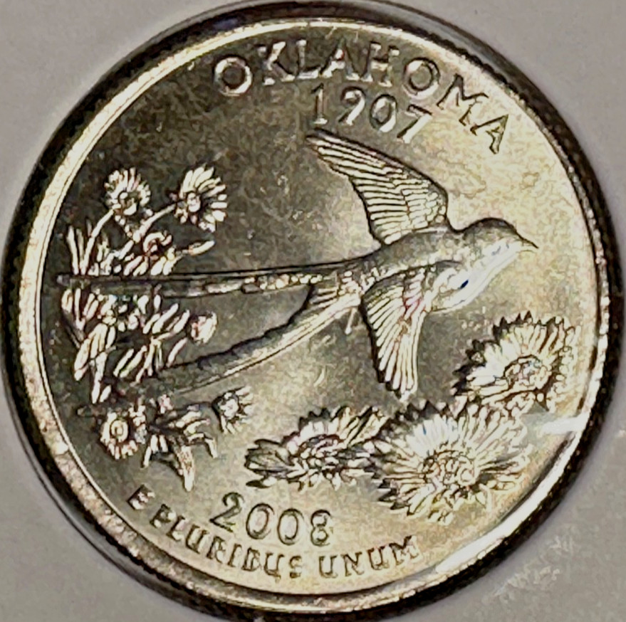 2008 P Oklahoma State Quarter Uncirculated