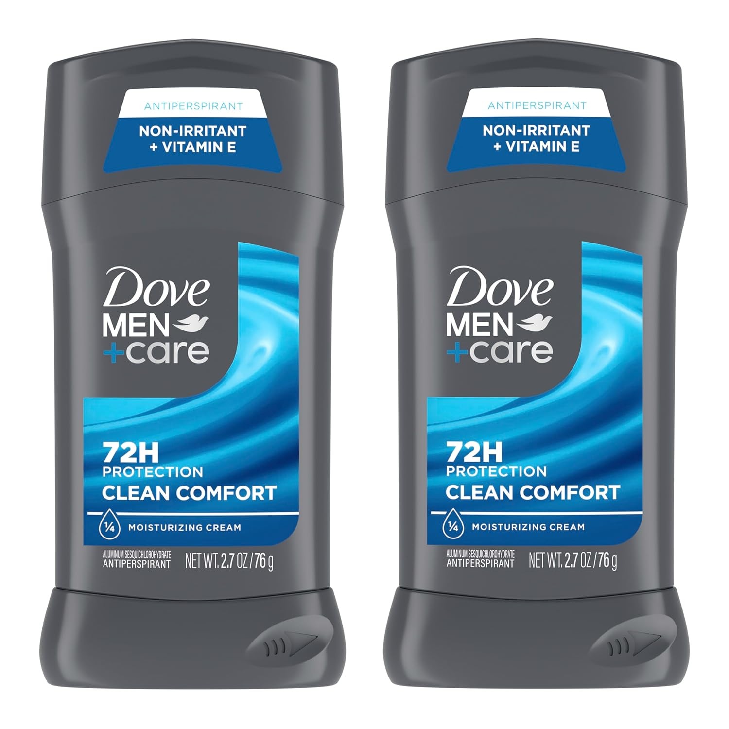 MEN + CARE Antiperspirant Deodorant Stick Clean Comfort Twin Pack 72-Hour