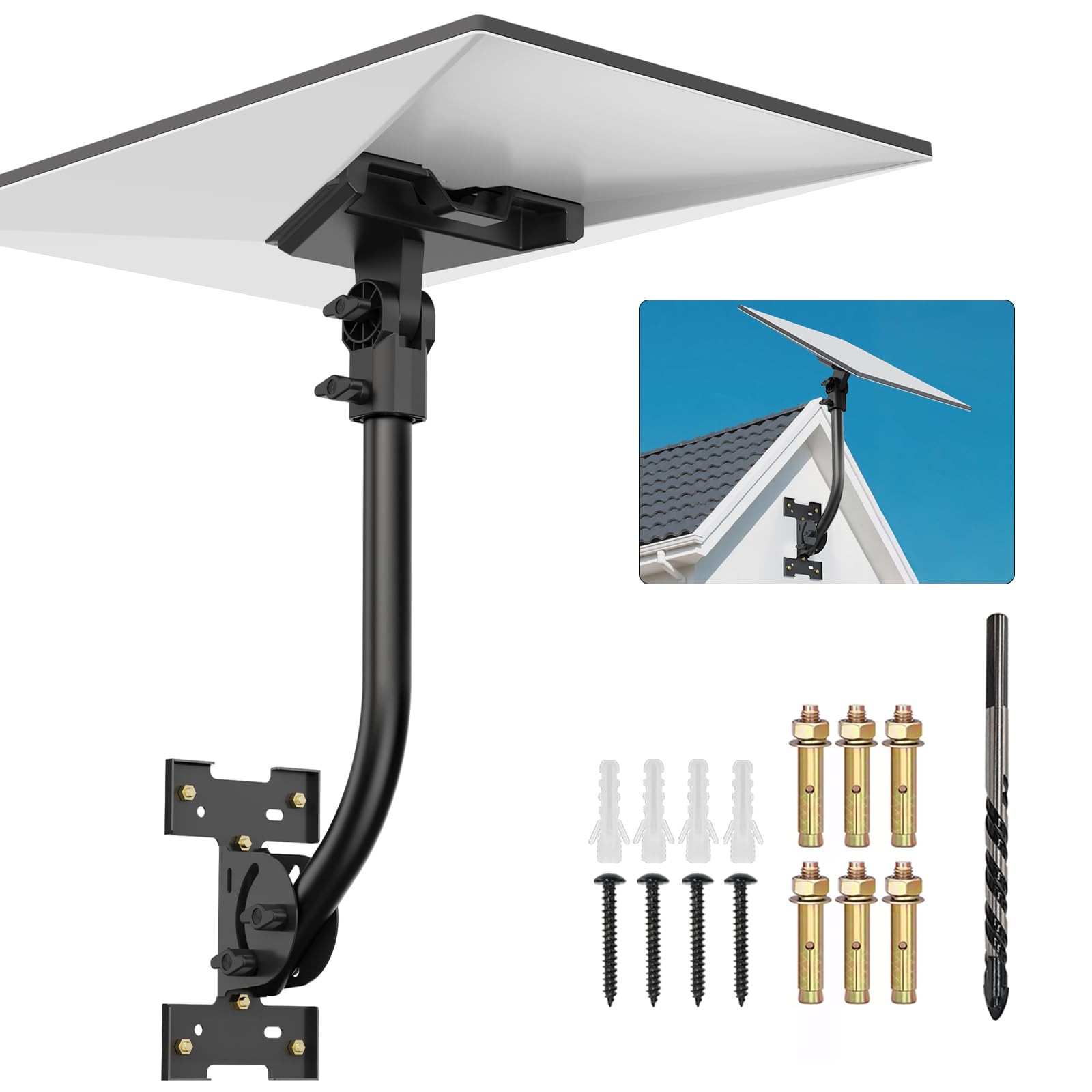 Starlink Gen 3 Mount — Adjustable 180°-Degree Installation kit with Waterproo...
