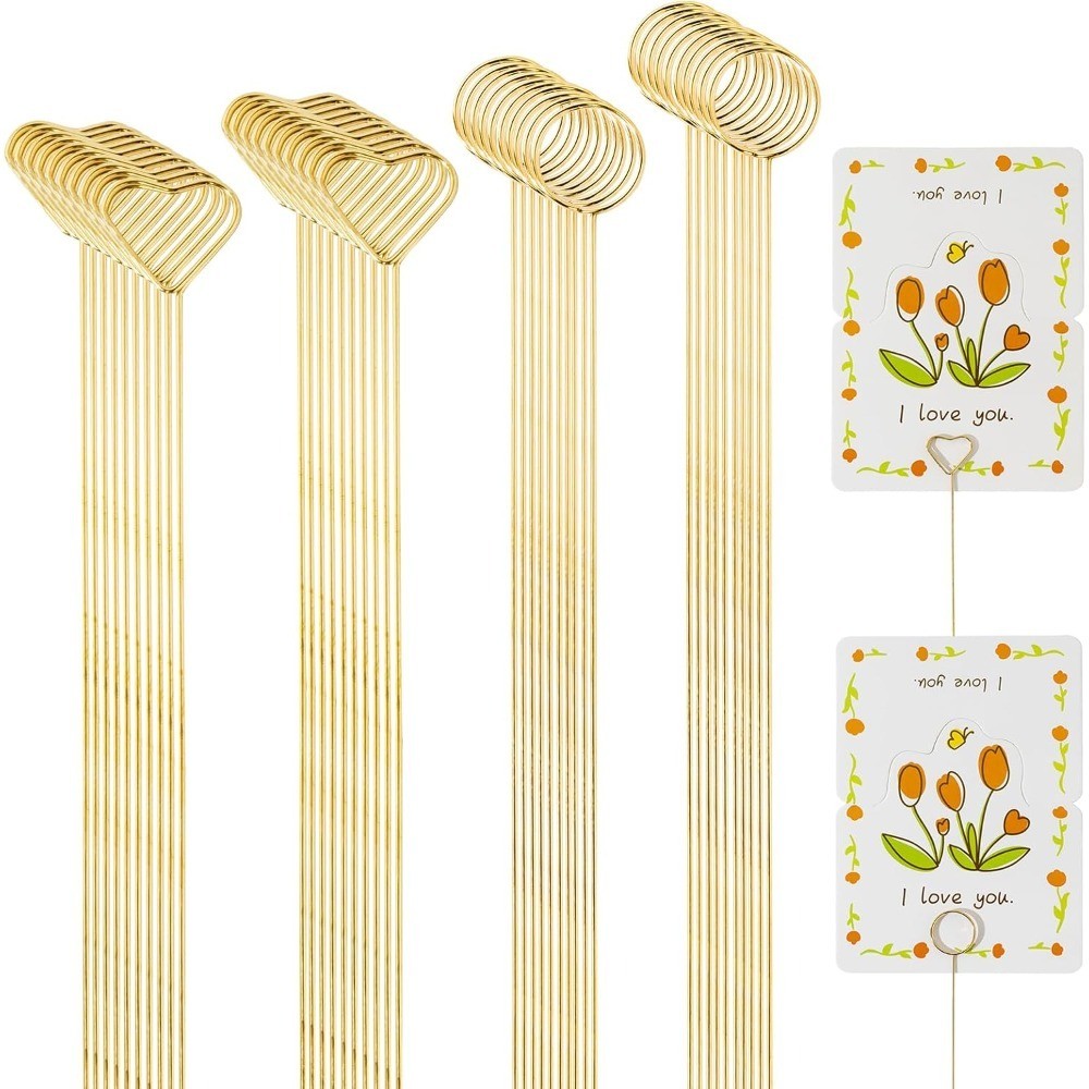 Floral Card Holder Picks Metal Photo Holders for Centerpieces Floral Place Card