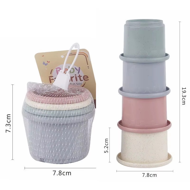 Stacking Cups Toy for Rabbits Multi-Colored Reusable Small Animals Puzzle Toys f